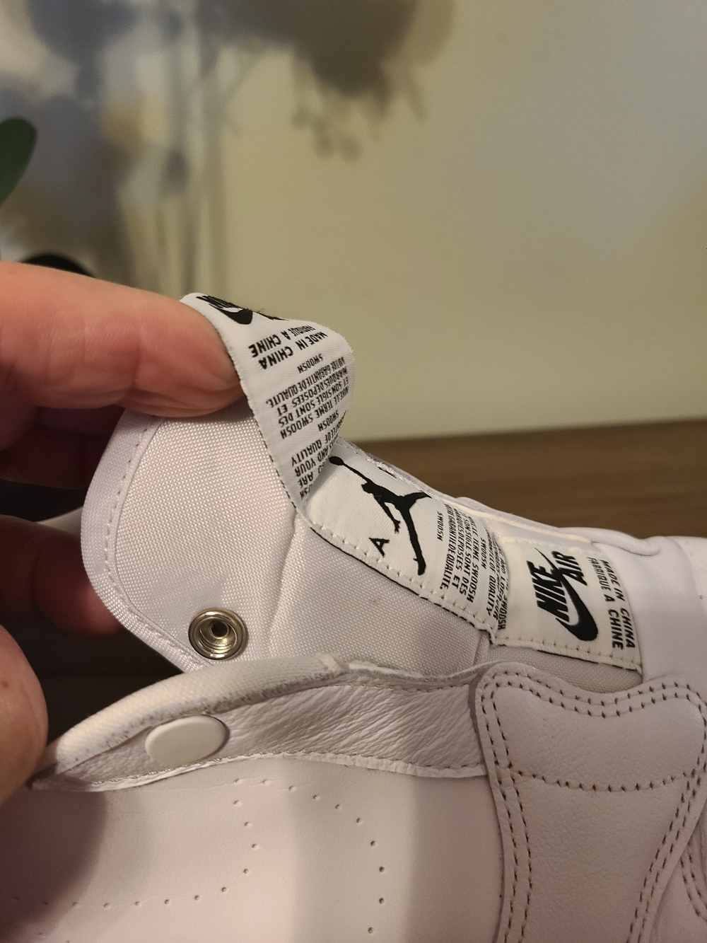 Nike Air Jordan 1 Retro Low White Leather Slip On's AV3918-100 Size 11 - Picture 14 of 16